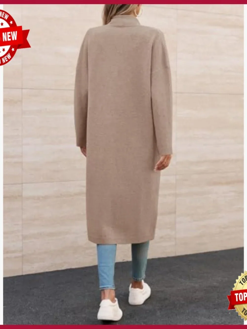 Oversized Chunky Knit Cardigan with Pockets Long Duster Coat - Picture 5 of 7